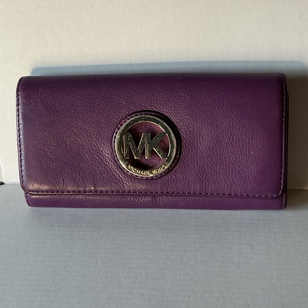Michael Kors Violet Leather Wallet